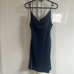 Urban Outfitters Navy Cowl Neck Mini Dress